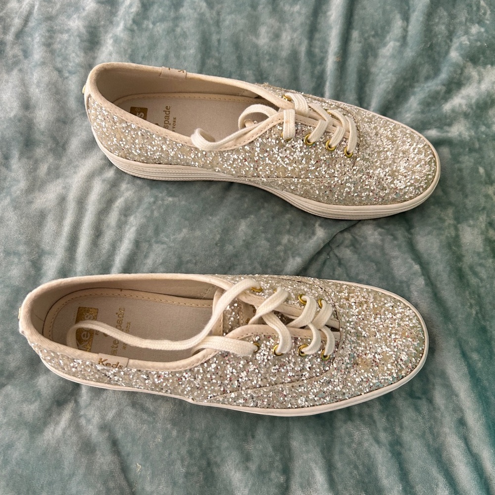 Kate Spade Glitter Sneakers - Silver